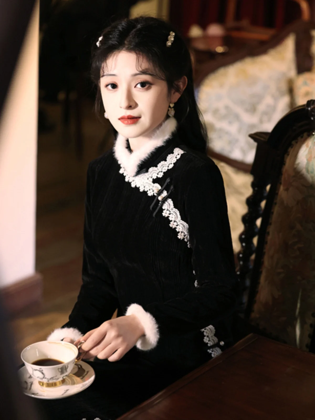 New Chinese Sle Thiened Fce Women's Bla Long Dr Autumn Winter New Arrival Vintage Warm Long Sve Gown
New Chinese Sle Thiened Fce Women's Bla Long Dr Autumn Winter New Arrival Vintage Warm Long Sve Gown