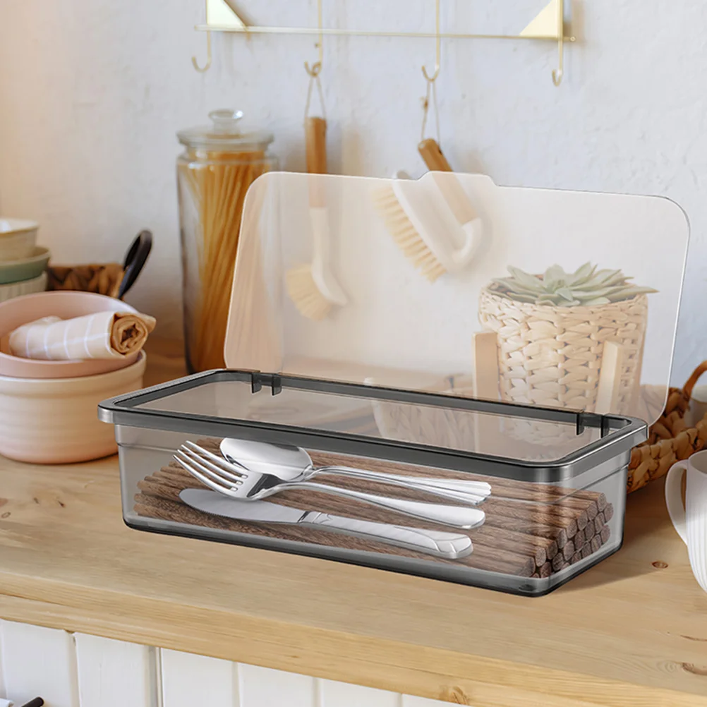 2 Pcs Storage Containers Cutlery Box Clothes Drying Rack Utensil Accessories Plate Black Pp See-through Holder
2 Pcs Storage Containers Cutlery Box Clothes Drying Rack Utensil Accessories Plate Black Pp See-through Holder