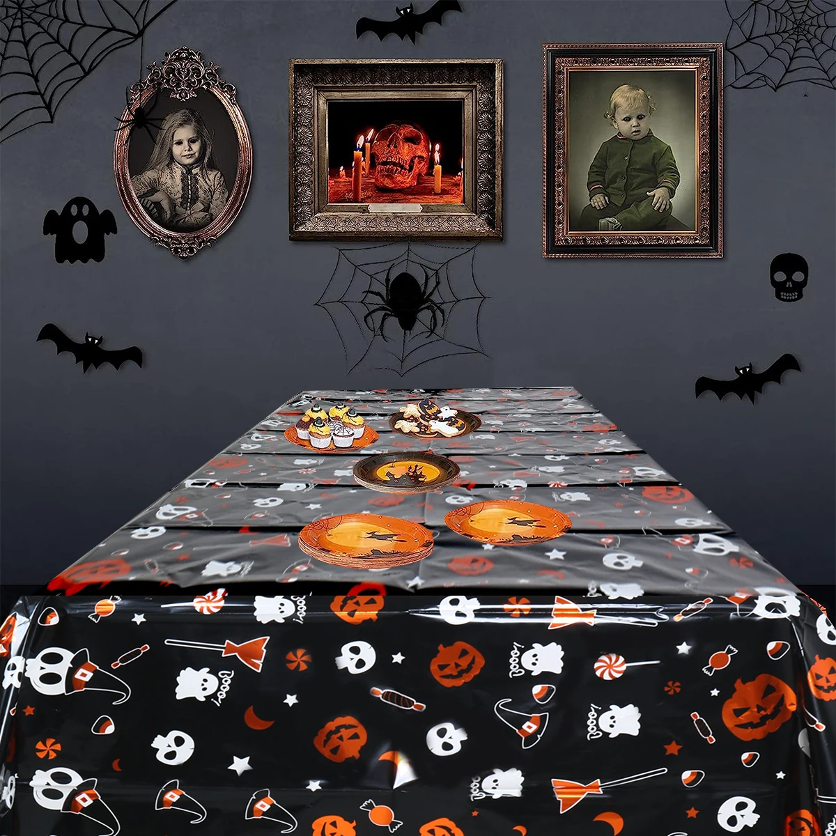 Halloween Decoration 2024 DisposableTablecloth Pumpkin Spider Web Bat Plastic Table Cover Festival Party Home Table Decoration
Halloween Decoration 2024 DisposableTablecloth Pumpkin Spider Web Bat Plastic Table Cover Festival Party Home Table Decoration