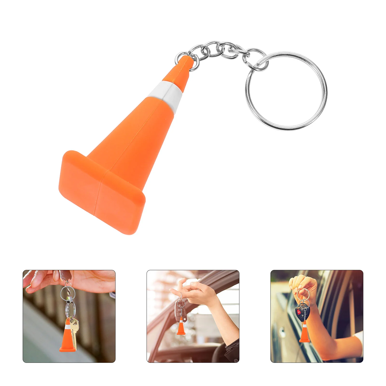 2 Pcs Miniature Road Keychain Stainless Steel Safety Cone Charm Construction Key Traffic Cone Pendant
2 Pcs Miniature Road Keychain Stainless Steel Safety Cone Charm Construction Key Traffic Cone Pendant