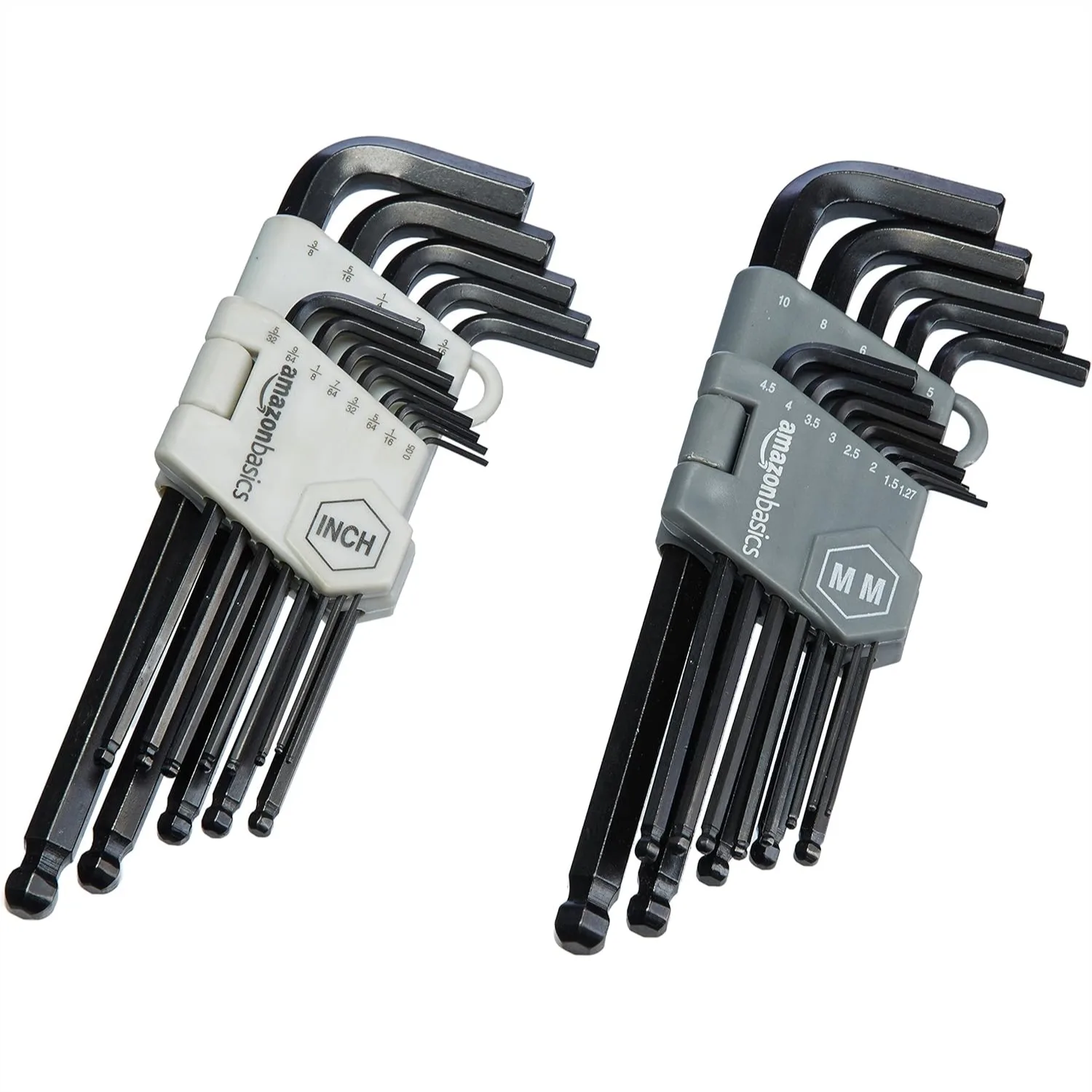 Hex Key Allen Wrench Set with Ball End, Long Arm, Metric & Standard Sizes, 26-Piece Chrome Vanadium Steel in Storage Case
Hex Key Allen Wrench Set with Ball End, Long Arm, Metric & Standard Sizes, 26-Piece Chrome Vanadium Steel in Storage Case