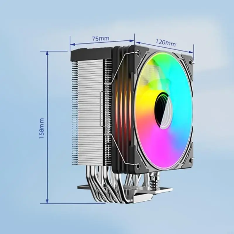 Digital Display Cpu Fan High Efficiency ARGB CPU Cooling with 120mm Fan 6 Pipes,1800RPM 72.15CF Powerful CPU Radiator
Digital Display Cpu Fan High Efficiency ARGB CPU Cooling with 120mm Fan 6 Pipes,1800RPM 72.15CF Powerful CPU Radiator