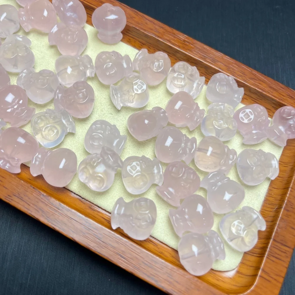 5PCS Natural Rose Quartz Purse Pendant Polished Crystal Reiki Healing Jewelry Gift Cute Rock Decoration 15MM
5PCS Natural Rose Quartz Purse Pendant Polished Crystal Reiki Healing Jewelry Gift Cute Rock Decoration 15MM