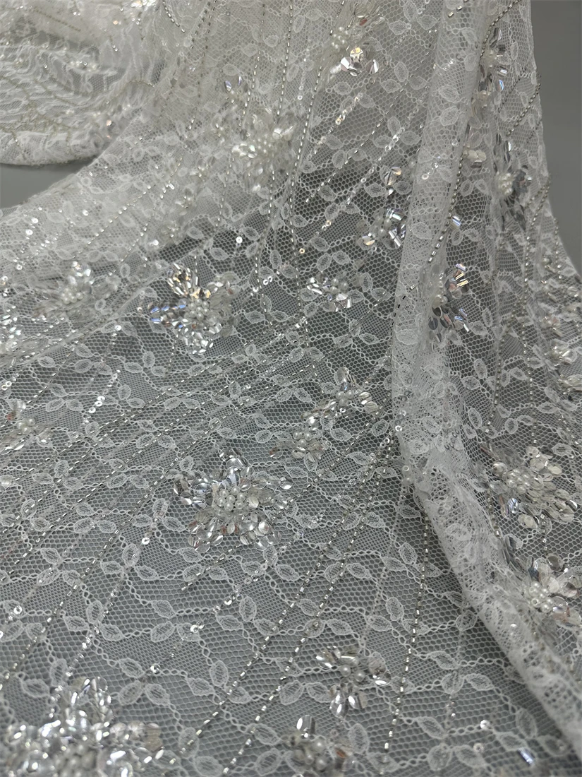African Lace Fabric Tulle French L-13084816 Mesh Lace Embroidery Net Nigerian Beaded Lace Fabric High Quality
African Lace Fabric Tulle French L-13084816 Mesh Lace Embroidery Net Nigerian Beaded Lace Fabric High Quality