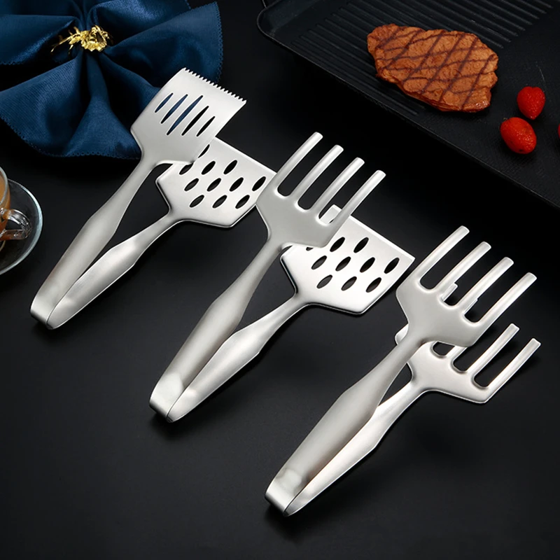 Stainless Steel Steak Frying Spatula Bread Meat Food Clamp Barbecue Roast Fish Tongs Drain Oil Shovel Kitchen Cooking Utensils
Stainless Steel Steak Frying Spatula Bread Meat Food Clamp Barbecue Roast Fish Tongs Drain Oil Shovel Kitchen Cooking Utensils