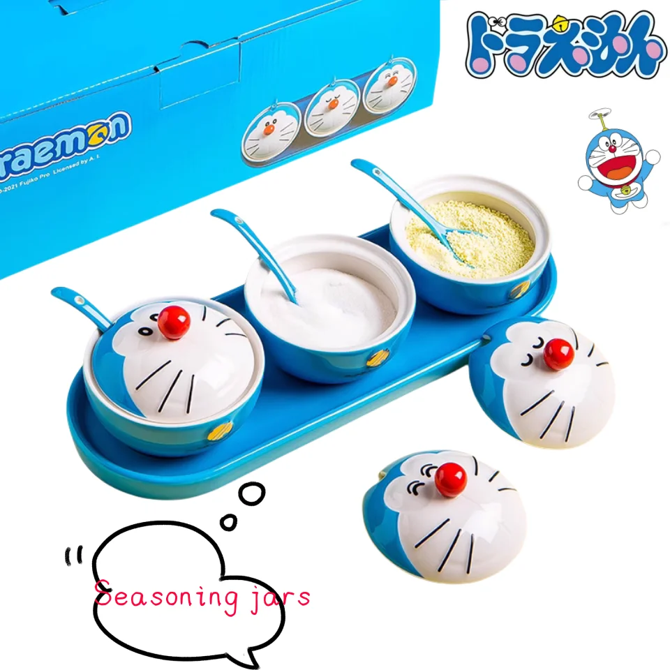 Doraemon Dorami anime peripherals cute ceramic seasoning jar creative home kitchen multifunctional storage jar set holiday gifts
Doraemon Dorami anime peripherals cute ceramic seasoning jar creative home kitchen multifunctional storage jar set holiday gifts