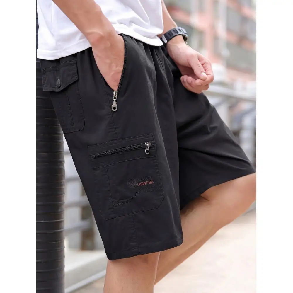 Men's Solid Color Tooling Shorts, Drawstring Zipper Pocket Casual Summer Beach Pants
Men's Solid Color Tooling Shorts, Drawstring Zipper Pocket Casual Summer Beach Pants