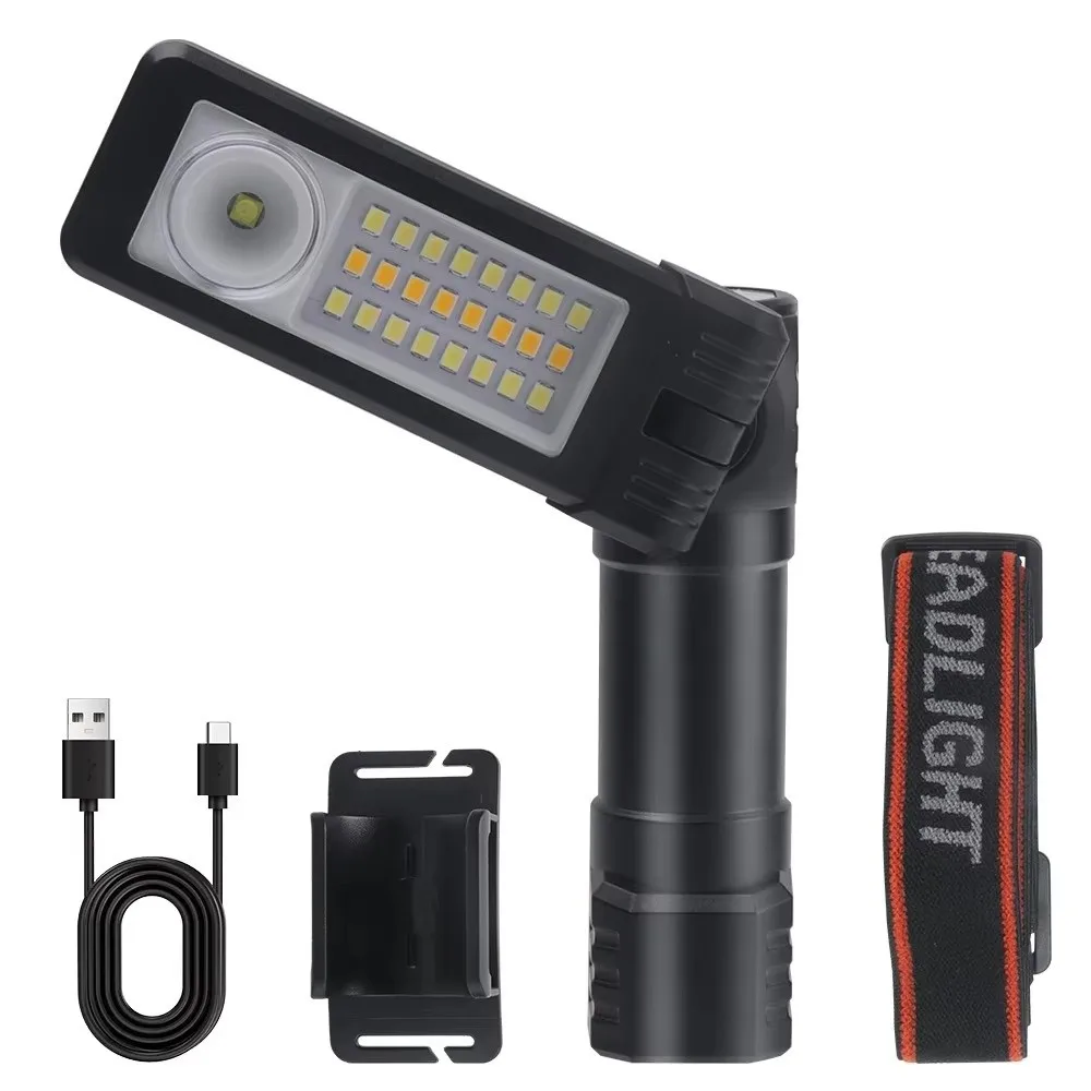 600LM COB LED Work Light Type C Rechargeable 1200mAh Folding Flashlight Dual Lights Waterproof Lamps Outdoor Camping
600LM COB LED Work Light Type C Rechargeable 1200mAh Folding Flashlight Dual Lights Waterproof Lamps Outdoor Camping
