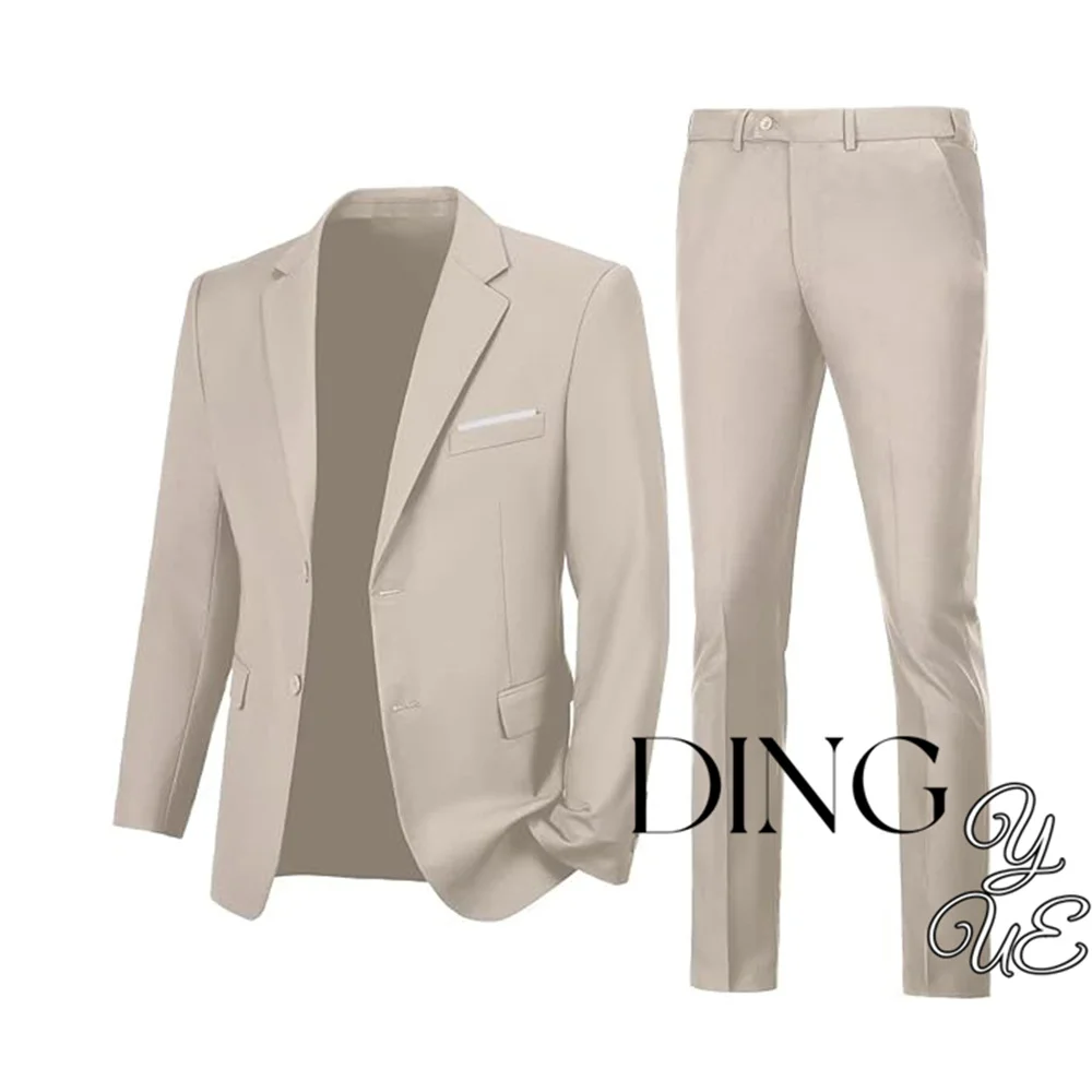 Mens Slim Fit 2 Piece Suit Two Button Notched Lapel Solid Suit Jacket Pants Set Tuxedo for Prom 2024 Wedding Suits For Men
Mens Slim Fit 2 Piece Suit Two Button Notched Lapel Solid Suit Jacket Pants Set Tuxedo for Prom 2024 Wedding Suits For Men