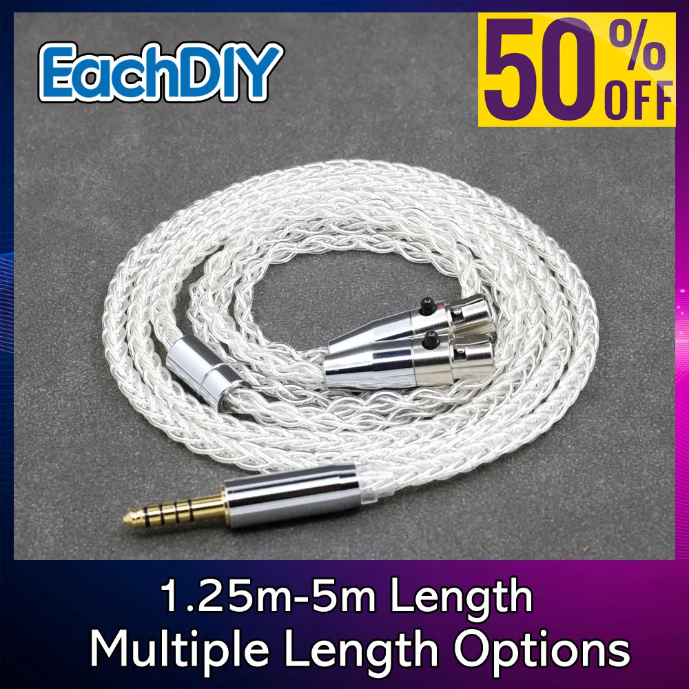 8-жильный кабель для наушников из чистого серебра 99% 7n с палладием для наушников Monolith M1570, открытых наушников с балансным планарным излучателем, LN008386
8-жильный кабель для наушников из чистого серебра 99% 7n с палладием для наушников Monolith M1570, открытых наушников с балансным планарным излучателем, LN008386
