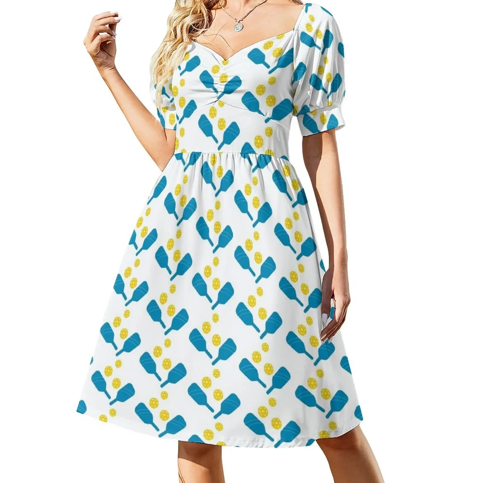Fun Pickleball Paddles Pattern Short-Sleeved Dress Women's summer suit women's dresses luxury sexy dress loose women's dress
Fun Pickleball Paddles Pattern Short-Sleeved Dress Women's summer suit women's dresses luxury sexy dress loose women's dress