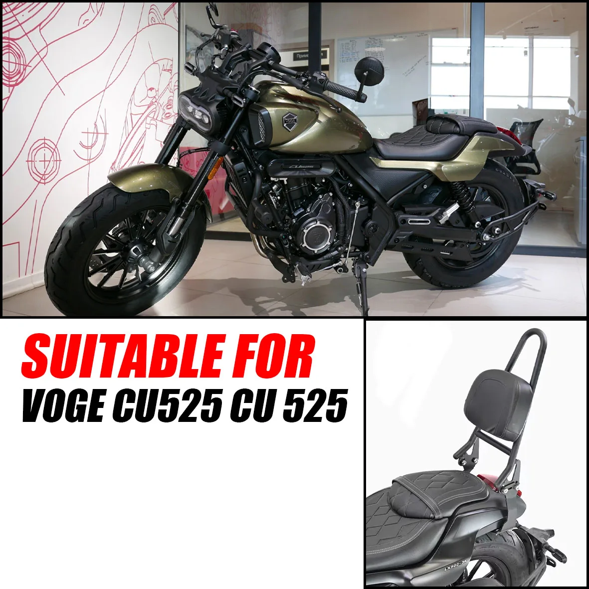 Voge CU525 Rear Backrest Shelf Tail Storage Rack for Motorcycle Unisex Black Aluminum Rearview Mirror Bracket
Voge CU525 Rear Backrest Shelf Tail Storage Rack for Motorcycle Unisex Black Aluminum Rearview Mirror Bracket