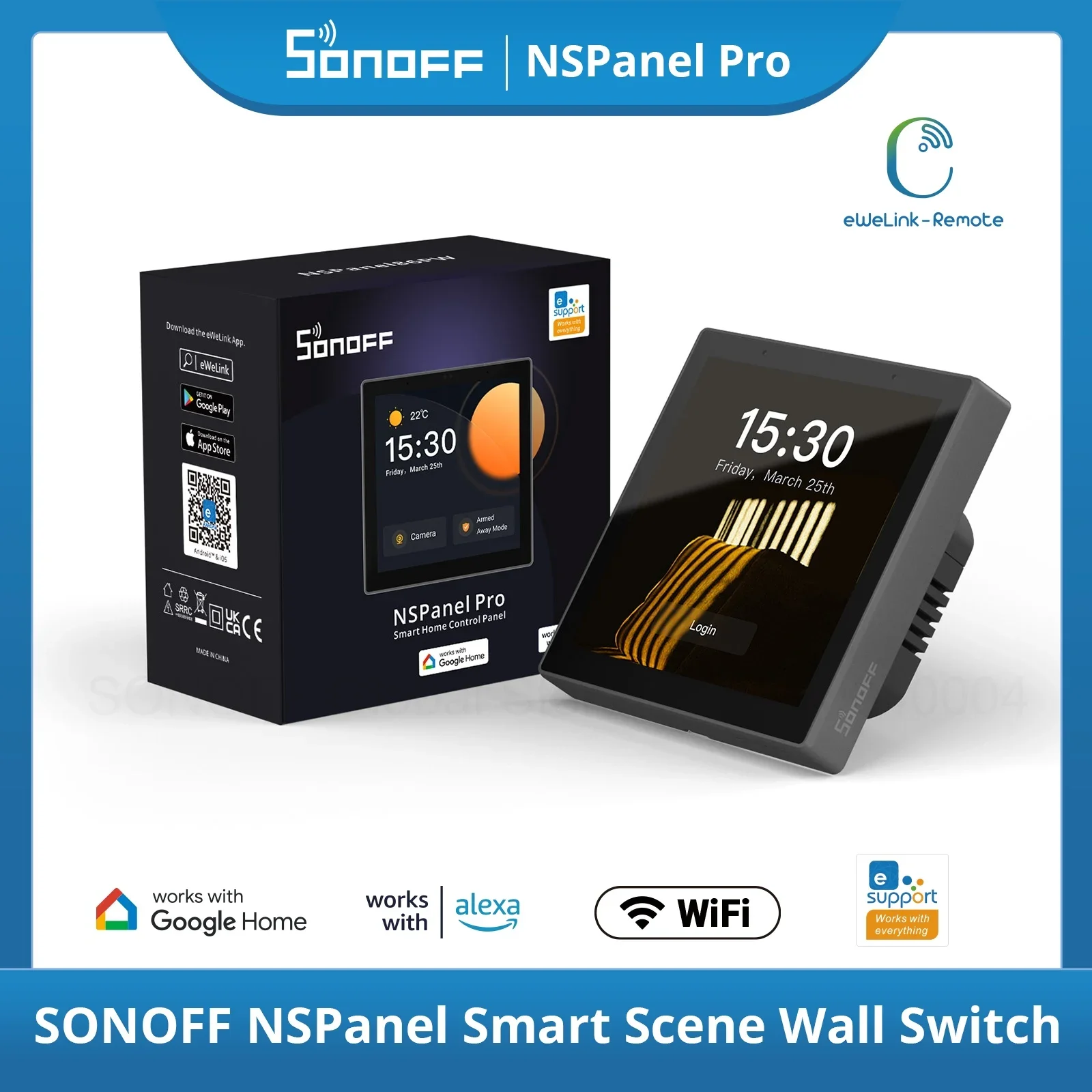 SONOFF NSPanel86PB Панель управления умным домом Wi-Fi Умный термостат Дисплей Переключатель управления работает с Alexa Google Home
SONOFF NSPanel86PB Панель управления умным домом Wi-Fi Умный термостат Дисплей Переключатель управления работает с Alexa Google Home