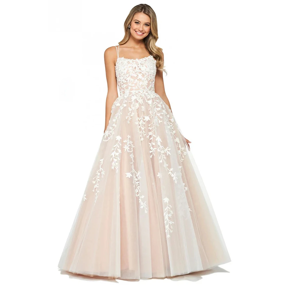 Dream Elegant Weeding Dress Tulle for Floor-Length Scoop Sleeveless Prom Dress Appliques A-line Vestidos De Fiesta Customized
Dream Elegant Weeding Dress Tulle for Floor-Length Scoop Sleeveless Prom Dress Appliques A-line Vestidos De Fiesta Customized