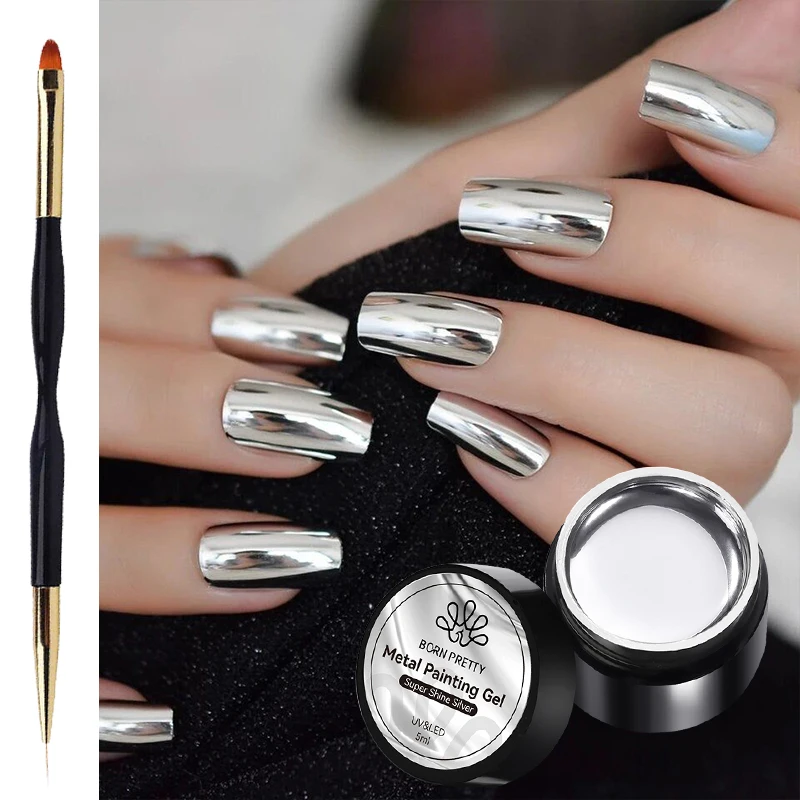Набор серебристых металлических гелевых кистей BORN PRETTY 5 мл, эффект линии, цветок, гель для рисования, отмачиваемые цвета, стандартный УФ-гель для ногтей
Набор серебристых металлических гелевых кистей BORN PRETTY 5 мл, эффект линии, цветок, гель для рисования, отмачиваемые цвета, стандартный УФ-гель для ногтей