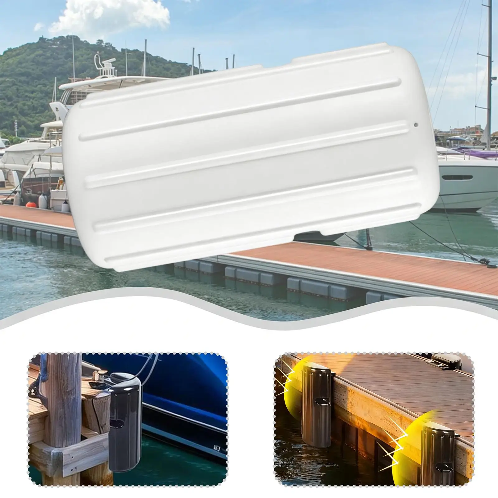 Dock Bumpers Protection Soft Marine Grade Mounting Hardware Dock Corner Bumper Fender Heavy Duty, for Pontoon Boat Dock Fishing
Dock Bumpers Protection Soft Marine Grade Mounting Hardware Dock Corner Bumper Fender Heavy Duty, for Pontoon Boat Dock Fishing