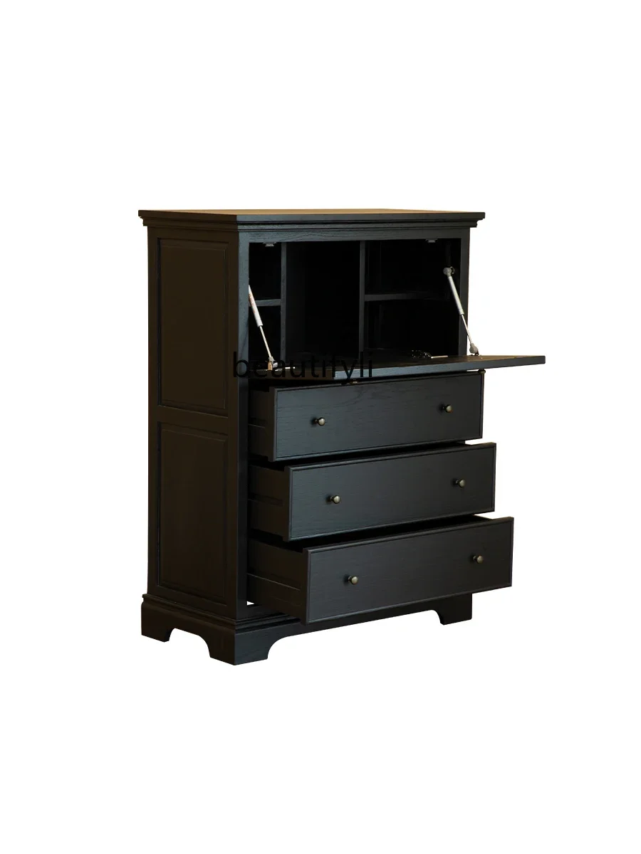 LJYFrench retro solid wood, living room porch cabinet, multi-functional flap locker, American style, bedroom dressing cabinet 
LJYFrench retro solid wood, living room porch cabinet, multi-functional flap locker, American style, bedroom dressing cabinet