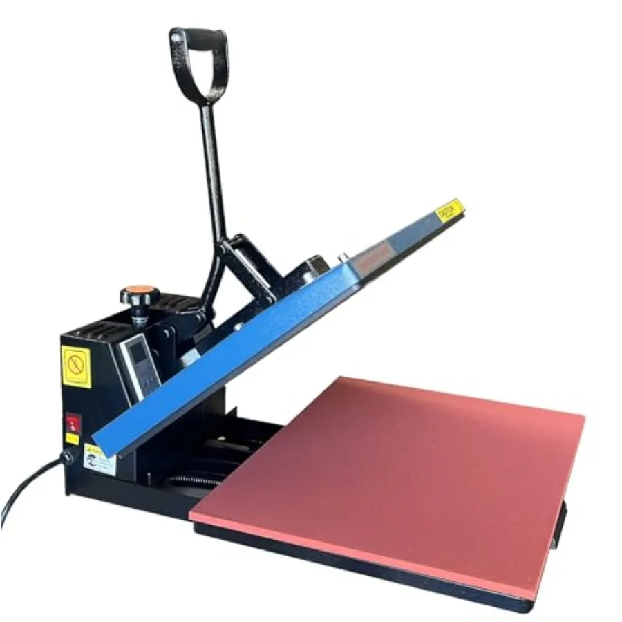 Sublimation heat press for apparel and crafts, aluminum platen with blue-black finish, 16x20 inch lower platen, pull-out slide
Sublimation heat press for apparel and crafts, aluminum platen with blue-black finish, 16x20 inch lower platen, pull-out slide