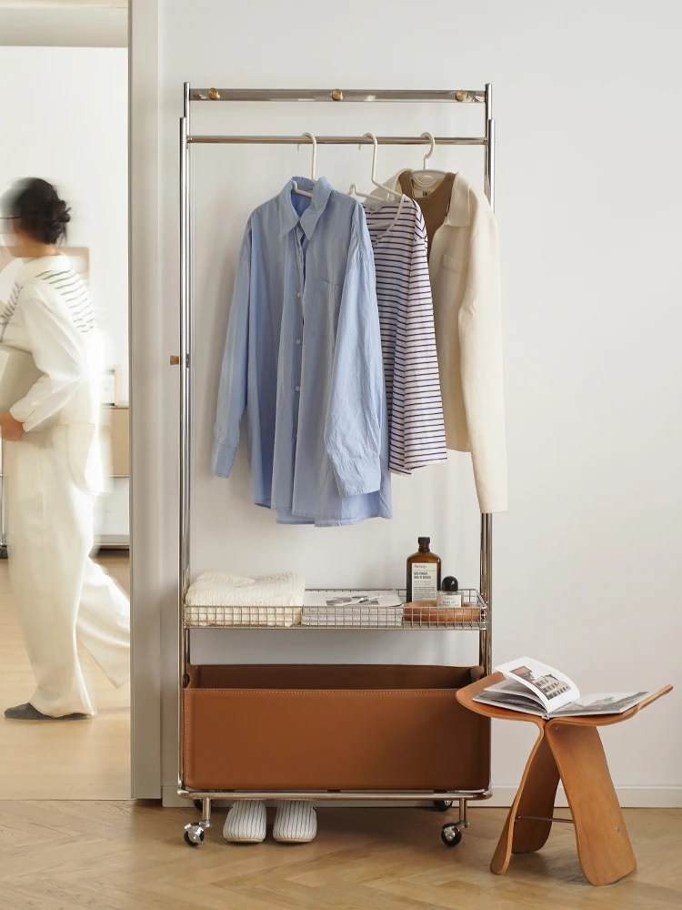 Mobile hanger floor-to-ceiling bedroom small apartment bedside ins stainless steel storage leather coat rack
Mobile hanger floor-to-ceiling bedroom small apartment bedside ins stainless steel storage leather coat rack