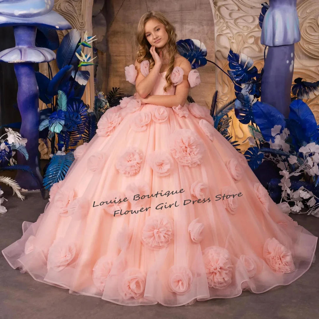 Princess Customized Flower Girl Dress Peach Tulle With Flowers Sleeveless For Wedding Birthday Party Pageant Banquet Gowns
Princess Customized Flower Girl Dress Peach Tulle With Flowers Sleeveless For Wedding Birthday Party Pageant Banquet Gowns