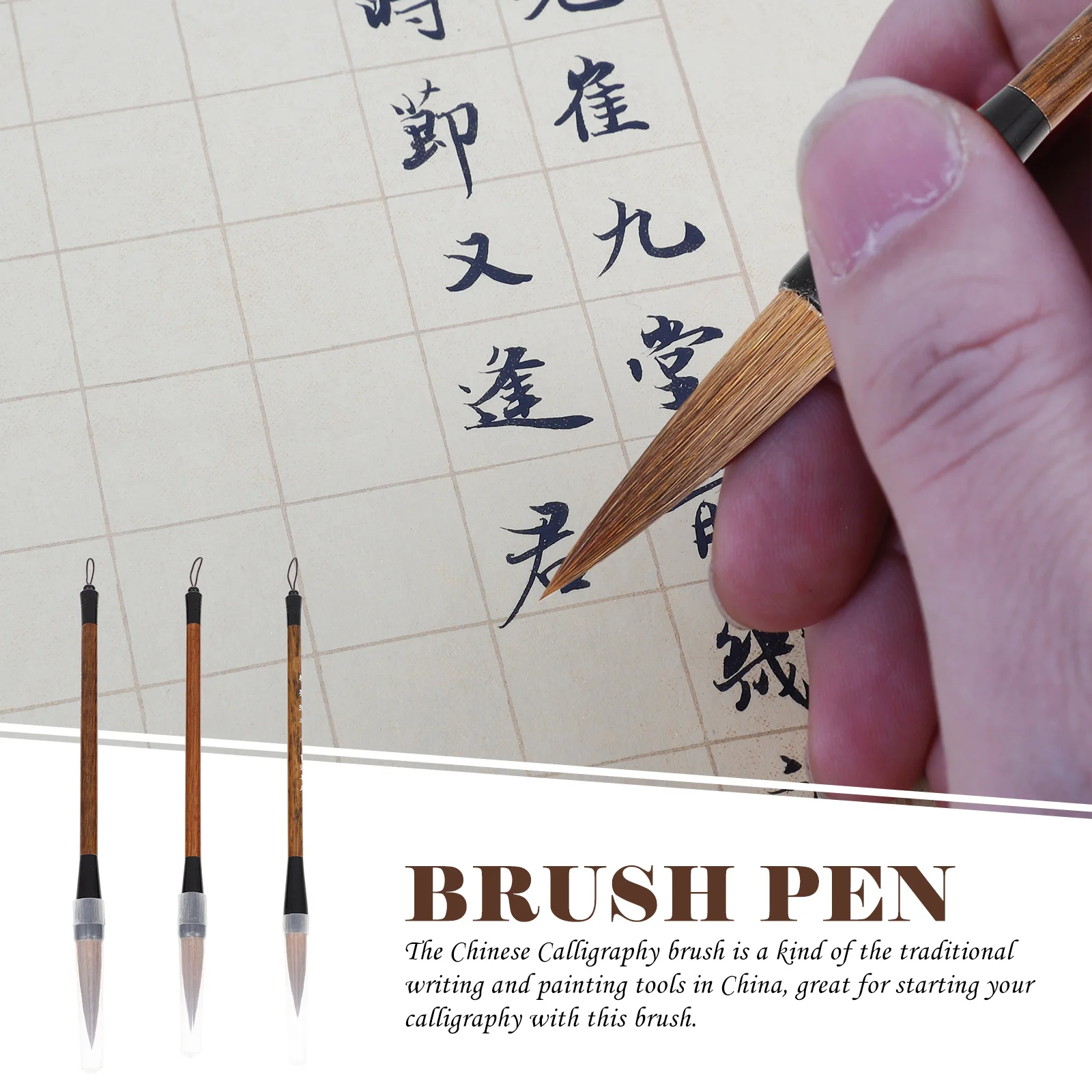 3Pcs Pure Wolf Hair Calligraphy Brush Smooth Comfortable Hold Well Polished Round Suitable Beginners Family Friends Calligraphy
3Pcs Pure Wolf Hair Calligraphy Brush Smooth Comfortable Hold Well Polished Round Suitable Beginners Family Friends Calligraphy