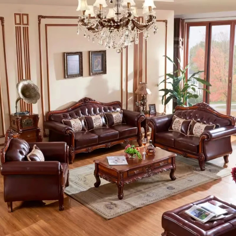 Luxury Europe Living Room Sofa Genuine Leather Solid Wood Living Room Sofa Modern Puff Divani Da Soggiorno House Accessories
Luxury Europe Living Room Sofa Genuine Leather Solid Wood Living Room Sofa Modern Puff Divani Da Soggiorno House Accessories