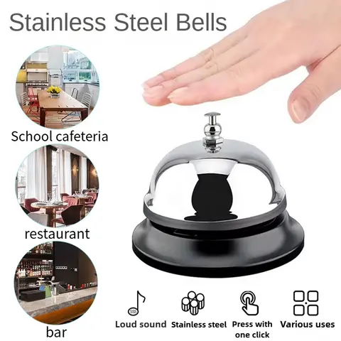 Hot selling stainless steel dish bell, bar counter, restaurant, bar, hotel front desk, dedicated call bell for calling waiters