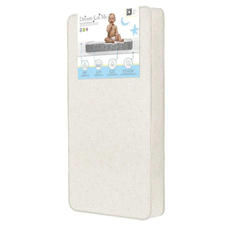 Nirvana 6 96-Coil Inner Spring Crib and Toddler Mattress Waterproof Vinyl Cover Greenguard Gold Certified 10-Year Manufacturer
Nirvana 6 96-Coil Inner Spring Crib and Toddler Mattress Waterproof Vinyl Cover Greenguard Gold Certified 10-Year Manufacturer