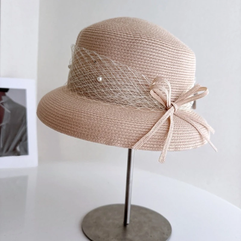 Women's French Retro Straw Sun Hat with Bow Detail - Hepburn Style Elegant Wide Brim UPF 50+ Sun Protection for Beach Vacation
Women's French Retro Straw Sun Hat with Bow Detail - Hepburn Style Elegant Wide Brim UPF 50+ Sun Protection for Beach Vacation