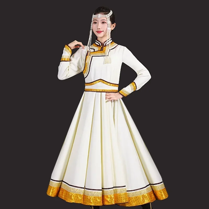Mongolian Tribal Leader Style Mongolian Robe Daily Stage Dance Costume
Mongolian Tribal Leader Style Mongolian Robe Daily Stage Dance Costume
