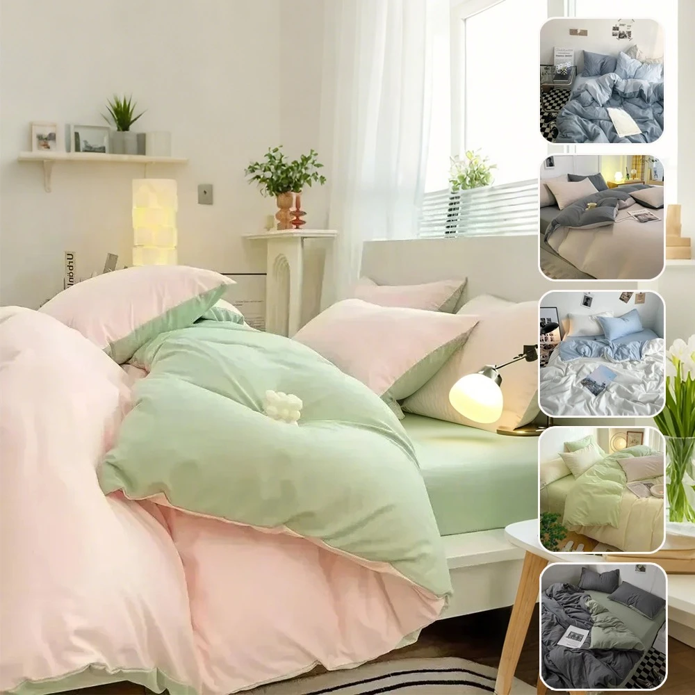 Solid Color Nordic Style Bedding Set Bedding Sheet Duvet Cover Pillowcases Set Simple Bed Soft Home Quilt Covers Queen Bedding
Solid Color Nordic Style Bedding Set Bedding Sheet Duvet Cover Pillowcases Set Simple Bed Soft Home Quilt Covers Queen Bedding