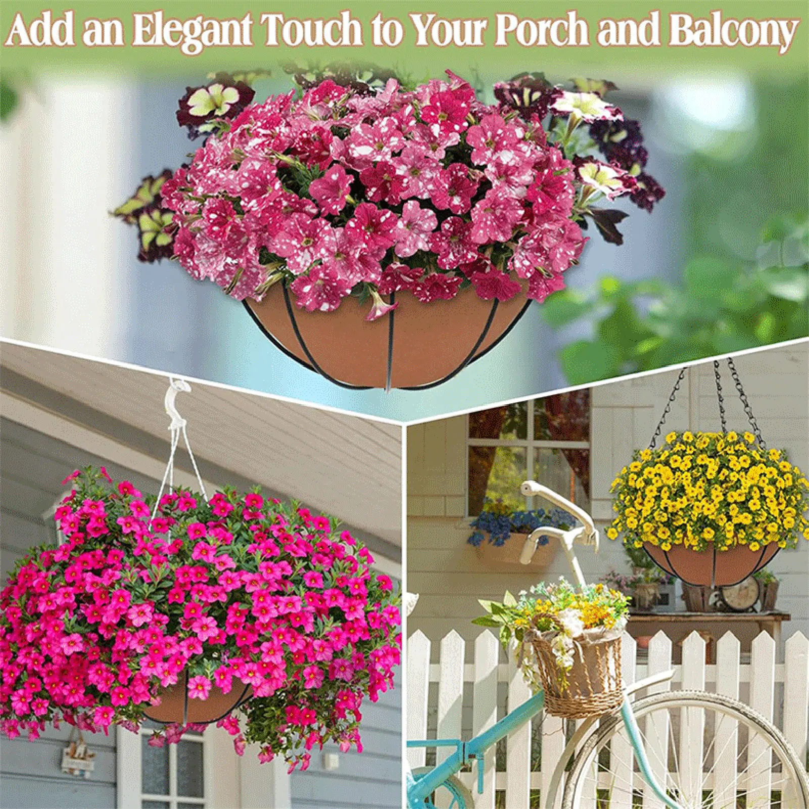 3pcs Hanging Planter Round Felt Liner Easy Installation Decorative Wool Liner for Ferns Orchids Flower
3pcs Hanging Planter Round Felt Liner Easy Installation Decorative Wool Liner for Ferns Orchids Flower
