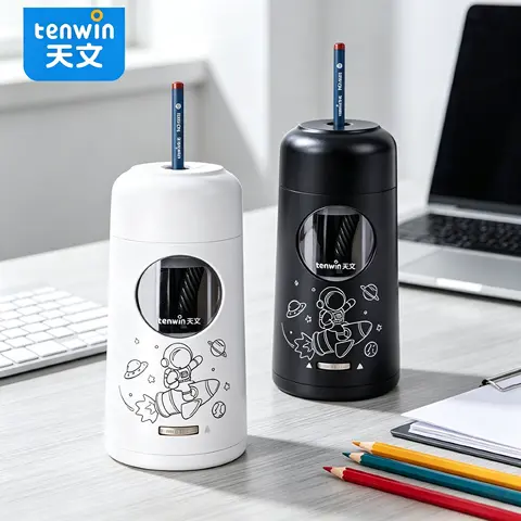 Taille-crayon électrique à alimentation automatique avec trou de grand diamètre, coupe-crayon entièrement automatique, papeterie de bureau pour enfant