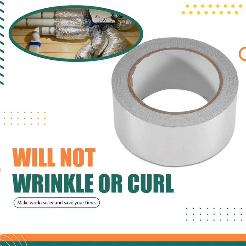 AEE6-Glass Fiber Cloth Aluminum Foil Tape (5.9Mil Thick), High Temperature Insulation Adhesive Metal Duct Tape
AEE6-Glass Fiber Cloth Aluminum Foil Tape (5.9Mil Thick), High Temperature Insulation Adhesive Metal Duct Tape