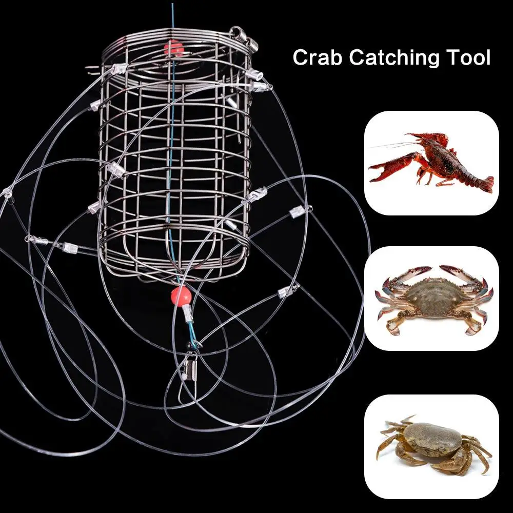 Stainless Steel Crab Catching Tool Lure Trap Steel Wire 8 Laps Crab Fishing Cages Feeder Fishing Tackle Crab Trap
Stainless Steel Crab Catching Tool Lure Trap Steel Wire 8 Laps Crab Fishing Cages Feeder Fishing Tackle Crab Trap