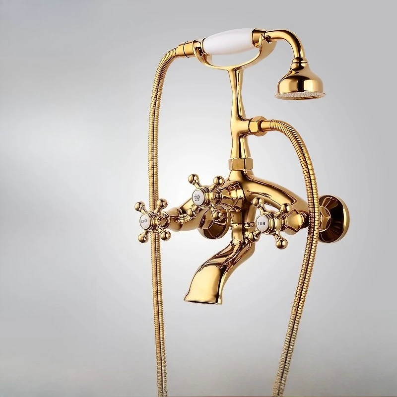 All copper into the wall bathtub faucet, wooden bucket tank edge faucet, princess tank floor shower shower
All copper into the wall bathtub faucet, wooden bucket tank edge faucet, princess tank floor shower shower