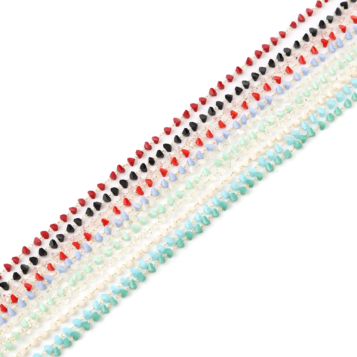 1 M Copper & Crystal Faceted Link Cable Chain Findings Triangle Gold Color Chains For Jewelry Making 4x4mm
1 M Copper & Crystal Faceted Link Cable Chain Findings Triangle Gold Color Chains For Jewelry Making 4x4mm