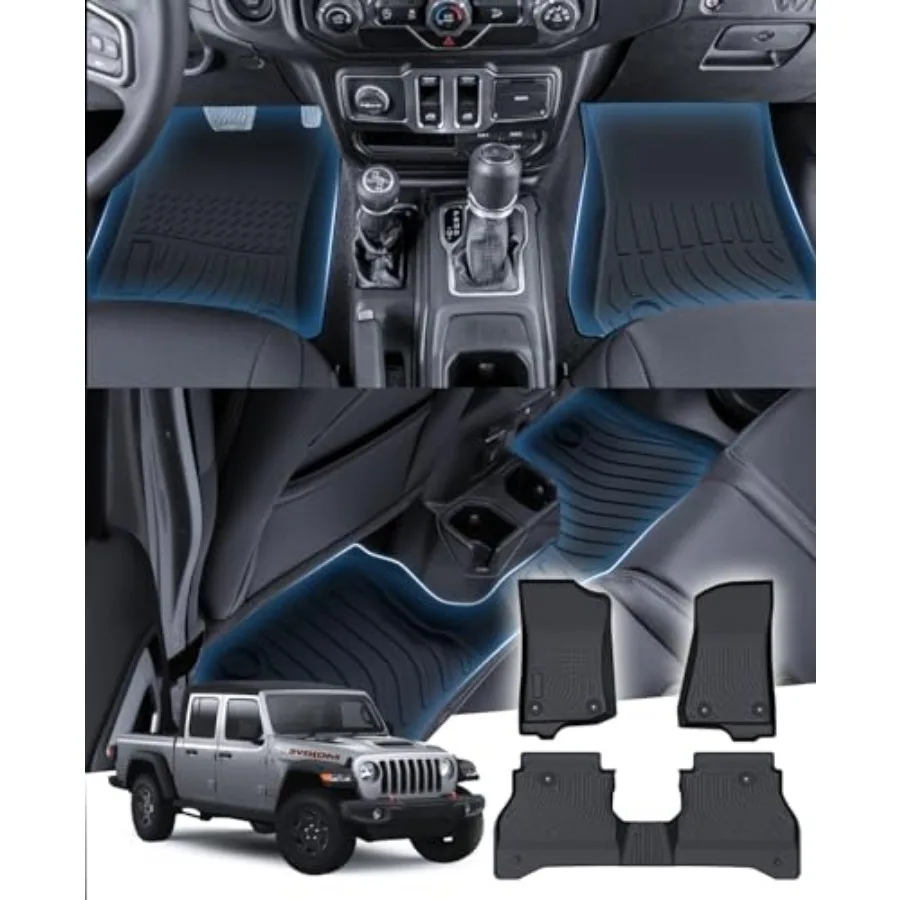 Floor Mats for Jeep Gladiator 2020-2025 2026 All Weather TPE Rubber Floor Liners for Gladiator Accessories 1st 2nd Row Full Set
Floor Mats for Jeep Gladiator 2020-2025 2026 All Weather TPE Rubber Floor Liners for Gladiator Accessories 1st 2nd Row Full Set