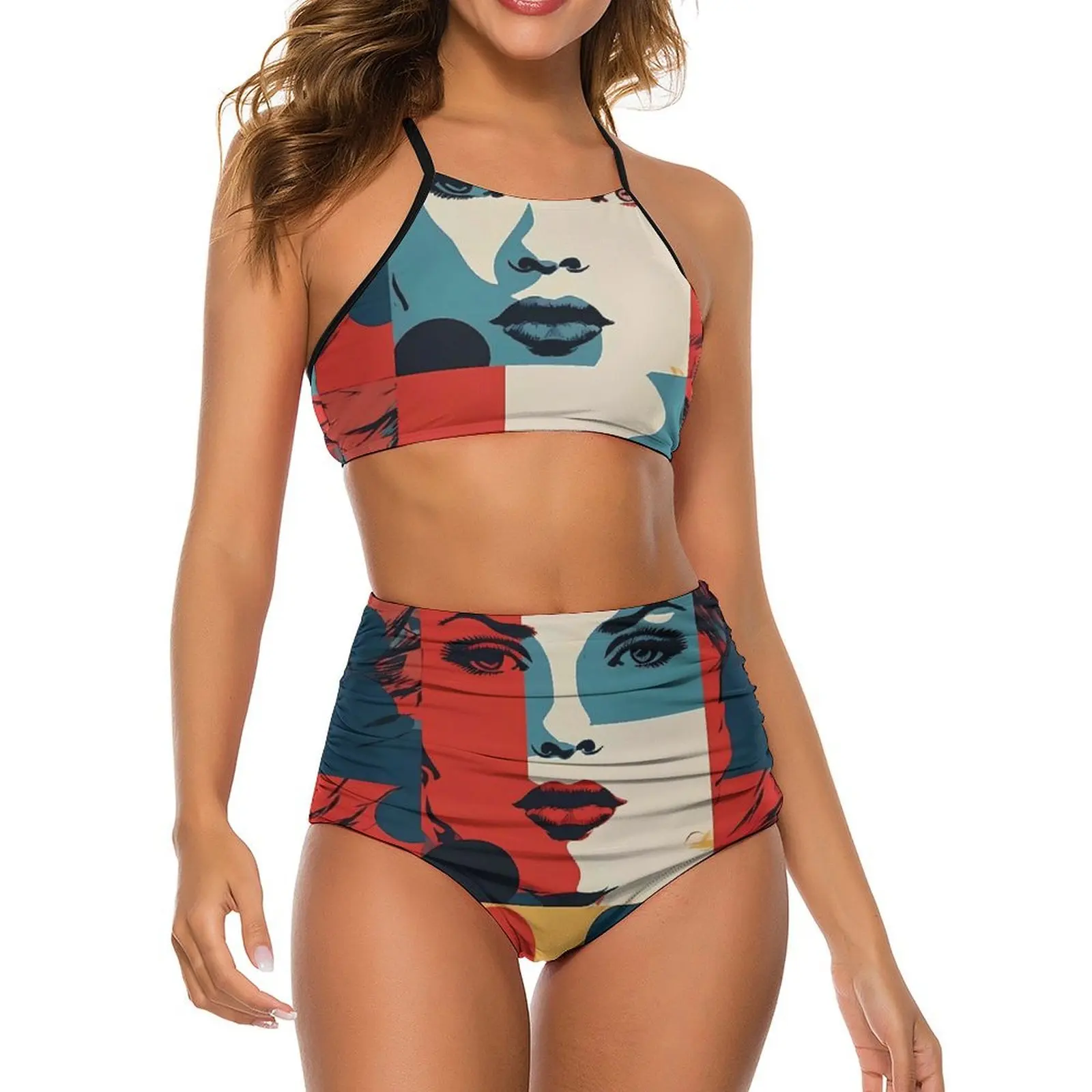 Lady Face Bikini Swimsuit Pop Art Print High Waist Swimwear Women Sexy Novelty Bikini Set Push Up Graphic Bathing Suit
Lady Face Bikini Swimsuit Pop Art Print High Waist Swimwear Women Sexy Novelty Bikini Set Push Up Graphic Bathing Suit