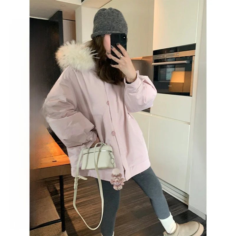 Seoul Snow Season Real Large Fur Collar Little Turtle Back Parka down Jacket Women's Premium Quality Fur Collar
Seoul Snow Season Real Large Fur Collar Little Turtle Back Parka down Jacket Women's Premium Quality Fur Collar