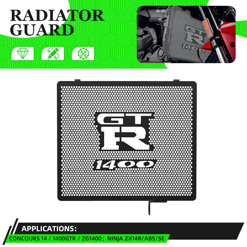 GTR1400 Motorcycle Radiator Grille Guard Cover Protection For Kawasaki 1400GTR 2008--2016-2017-2018-2019-2020-2021-2022-2023
GTR1400 Motorcycle Radiator Grille Guard Cover Protection For Kawasaki 1400GTR 2008--2016-2017-2018-2019-2020-2021-2022-2023