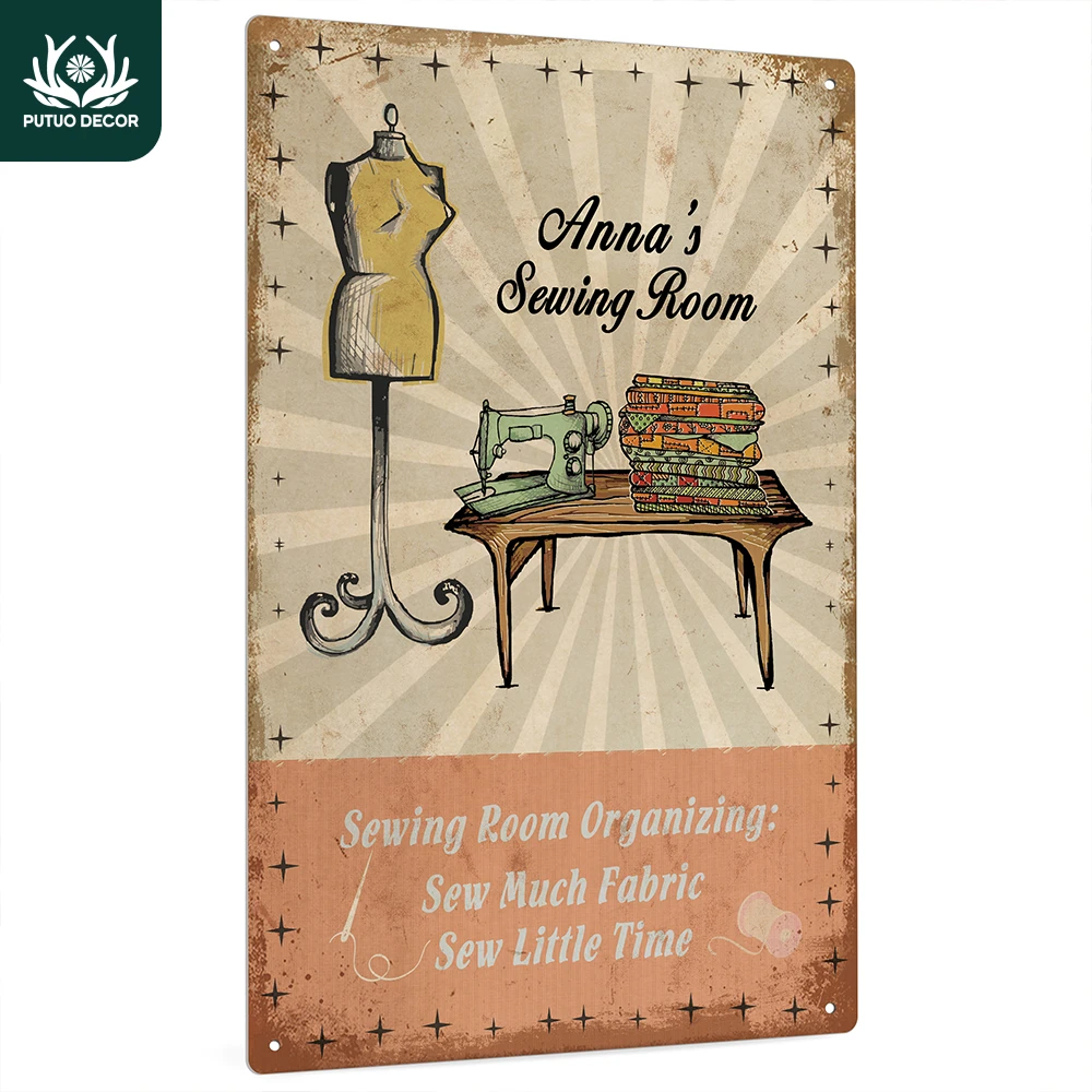 Putuo Decor 1pc Custom Metal Tin Sign, Your Text Sewing Room,Vintage Plate Wall Decoration for Home Sewing Room Needle Work Room
Putuo Decor 1pc Custom Metal Tin Sign, Your Text Sewing Room,Vintage Plate Wall Decoration for Home Sewing Room Needle Work Room