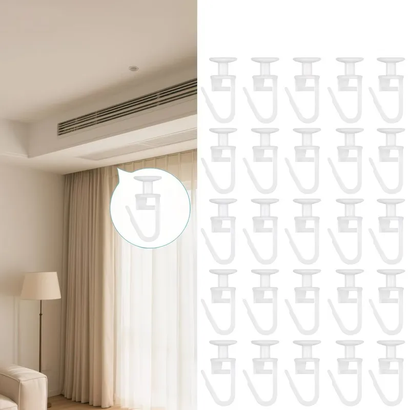 105Pcs Durable Plastic Curtain Track Hooks, One-Piece, Silent Smooth, For Living Room Bedroom Bay Window
105Pcs Durable Plastic Curtain Track Hooks, One-Piece, Silent Smooth, For Living Room Bedroom Bay Window