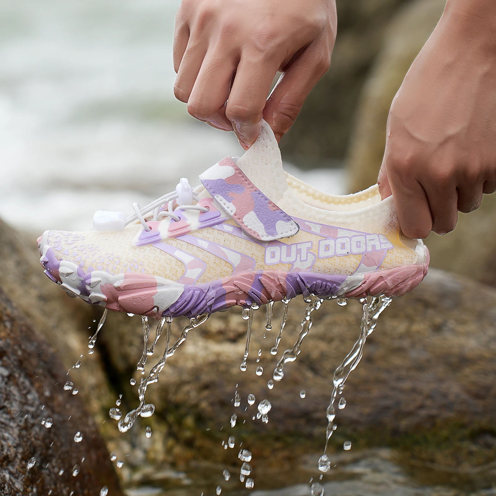 Women's Quick Dry Water Shoes Anti Slip Five Fingers Barefoot Beach Swimming Diving Surfing Wading Sneakers Camo White Purple
Women's Quick Dry Water Shoes Anti Slip Five Fingers Barefoot Beach Swimming Diving Surfing Wading Sneakers Camo White Purple