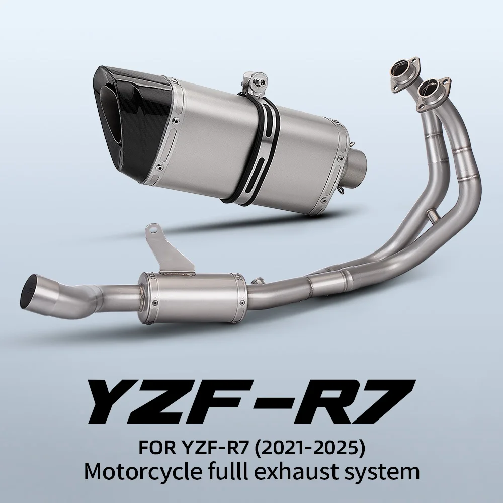 Для YZF R7 2021-2025 выхлопная система мотоцикла, полная система, модификация передней трубы из нержавеющей стали, карбоновая крышка, глушитель, побег
Для YZF R7 2021-2025 выхлопная система мотоцикла, полная система, модификация передней трубы из нержавеющей стали, карбоновая крышка, глушитель, побег