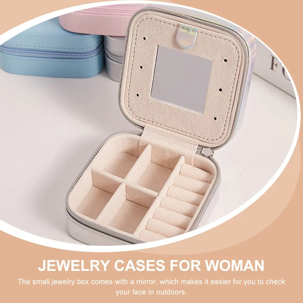 Portable Jewelry Organizer Box with Mirror Premium Material Compact Lightweight Design for Earrings Necklaces Bracelets Travel
Portable Jewelry Organizer Box with Mirror Premium Material Compact Lightweight Design for Earrings Necklaces Bracelets Travel