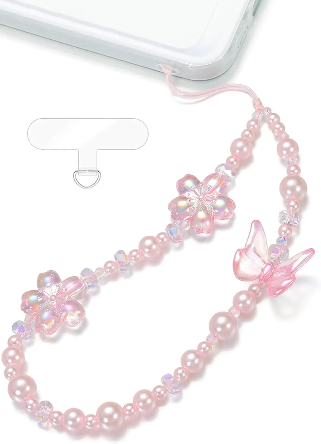 Butterfly & Floral Phone Charm Wrist Strap, Lanyard Wristlet Chain, Anti-Theft Bracelet Strap for iPhone & More Cases
Butterfly & Floral Phone Charm Wrist Strap, Lanyard Wristlet Chain, Anti-Theft Bracelet Strap for iPhone & More Cases