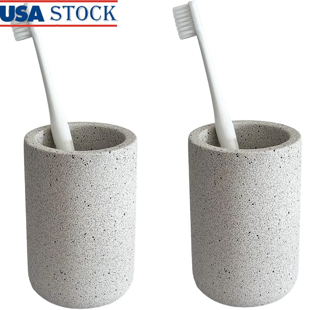 2 шт., бетонный набор стаканов для ванной комнаты, держатель для зубных щеток, чашка для полоскания рта, цементный дизайн, водопоглощающий домашний цвет, декоративное хранилище
2 шт., бетонный набор стаканов для ванной комнаты, держатель для зубных щеток, чашка для полоскания рта, цементный дизайн, водопоглощающий домашний цвет, декоративное хранилище