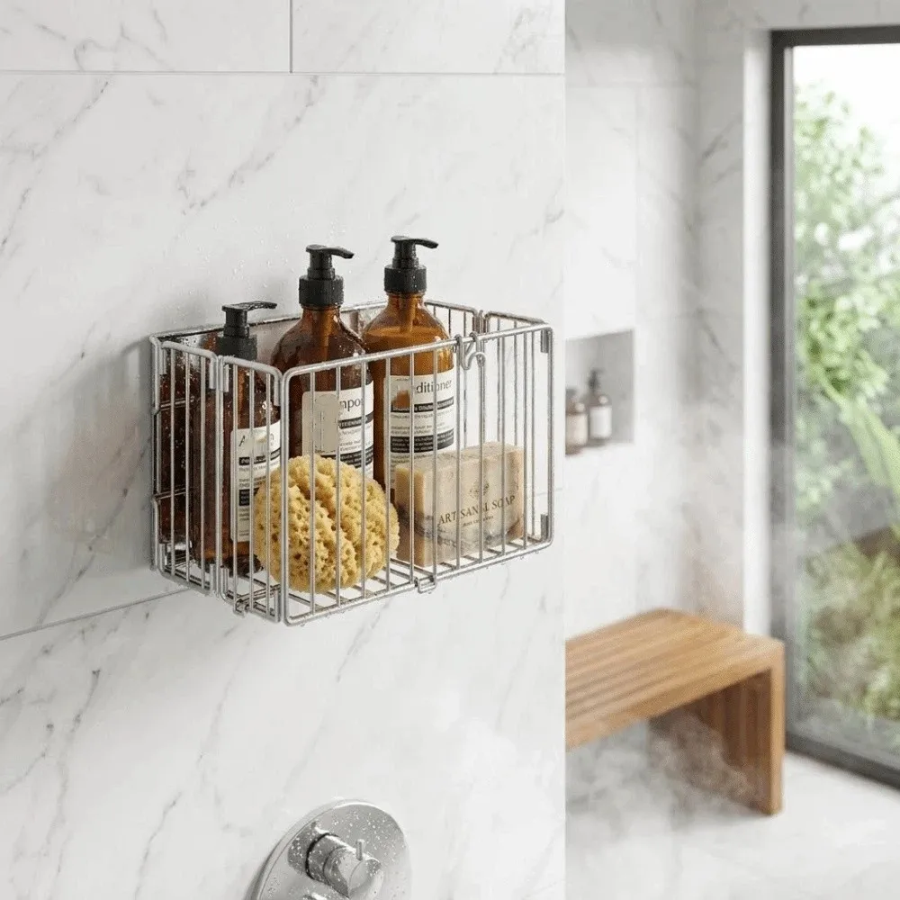 201 Stainless Steel Magnetic Bathroom Storage Rack Strong Magnetic Adsorption No Drilling Design Bathroom Storage Organizer
201 Stainless Steel Magnetic Bathroom Storage Rack Strong Magnetic Adsorption No Drilling Design Bathroom Storage Organizer