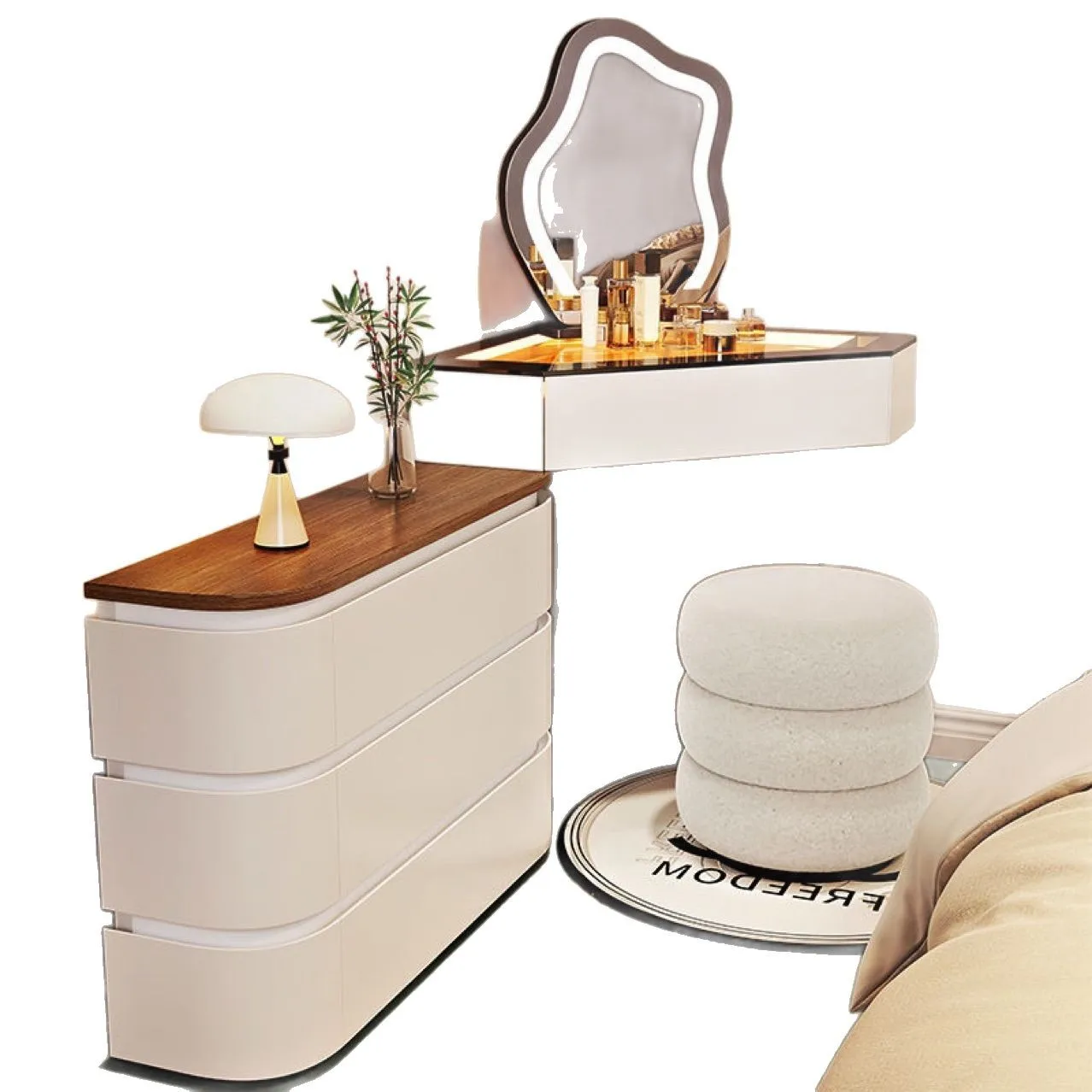 Small apartment dresser bedroom modern simple storage chest integrated economy minimalist cream style solid wood makeup table
Small apartment dresser bedroom modern simple storage chest integrated economy minimalist cream style solid wood makeup table